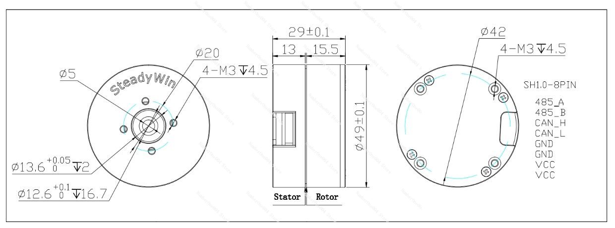 DD5010 Fırçasız DC Motor için  - Direct Drive Servo Motor Robotics incelemesi ve fiyatı
